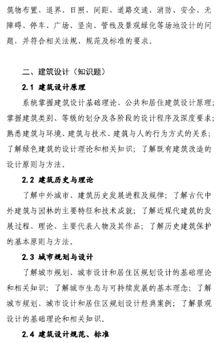 大事件！9門變6門！一級(jí)注冊(cè)建筑師考試大綱（21版）發(fā)布，2023年執(zhí)行！